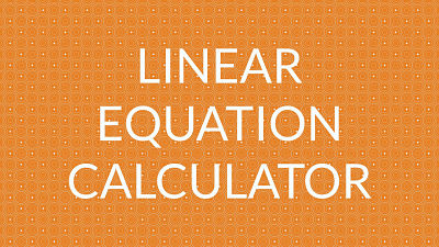 linear equation calculator link